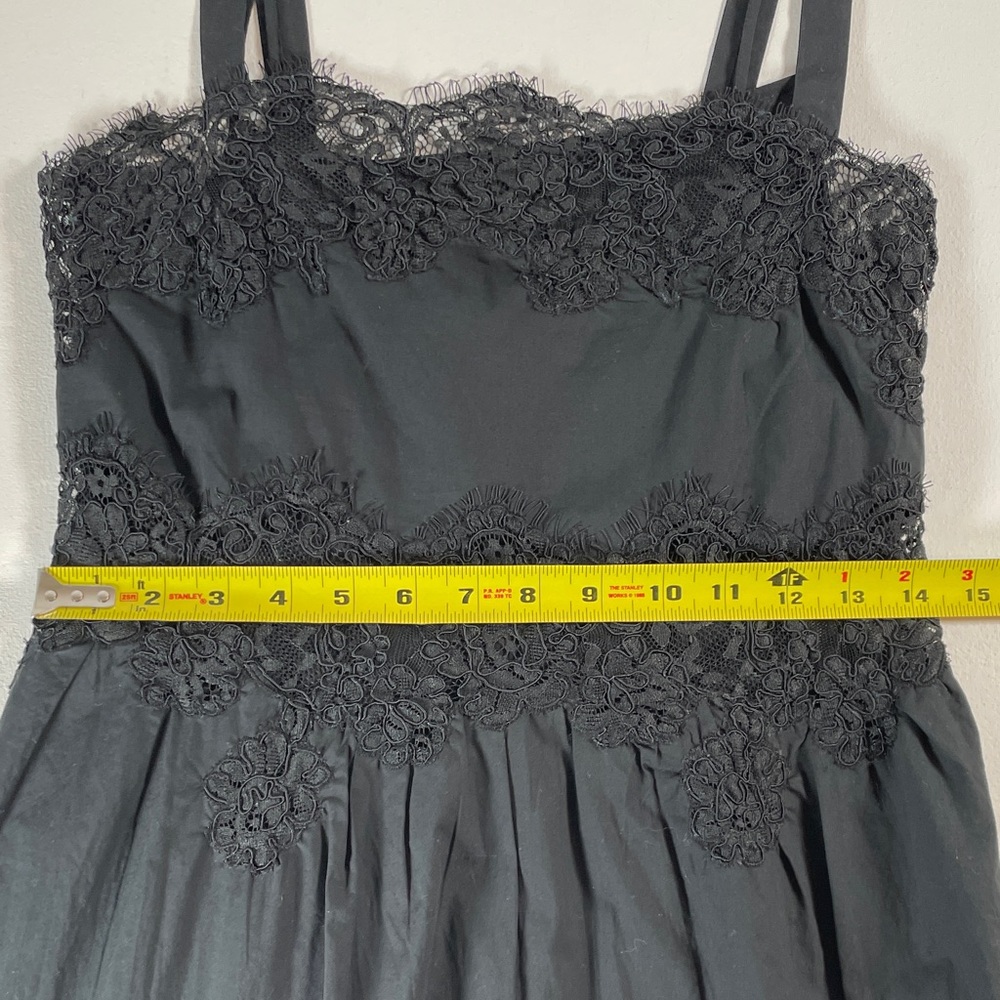 J.Crew Scotty Lace Inset Dress in Black Cotton Poplin - XXS - Picture 15 of 16